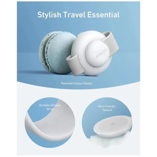 Anker MagGo Wireless Charging Station (3-in-1, Foldable Pad) with Adapter and Cable - White